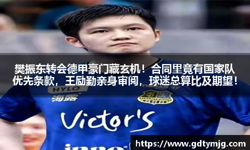 樊振东转会德甲豪门藏玄机！合同里竟有国家队优先条款，王励勤亲身审阅，球迷总算比及期望！